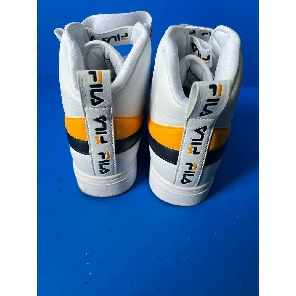 Fila Men's F-13v - White/Yelow/Fila Back - Fashion Sneakers - Sz: 10